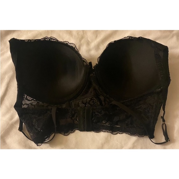 NWOT Daisy Fuentes black lace fitted 34C lace bralette - Picture 4 of 7